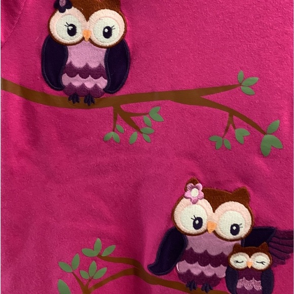 Gymboree Embroidered Owl Top Magical Meadow Girl’s Size 8 Vibrant Orchid - Picture 3 of 6